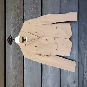 045 BODY By Victoria Secret Khaki Blazer Jacket sz 2 Women's Business